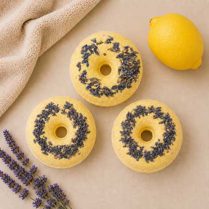 Lemon Lavender Bath Bomb | Citrus Floral Bath Fizzers