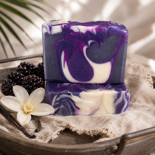Bluffton Bubbles Artisan Soap| Black Raspberry Vanilla Scented Handmade Soap
