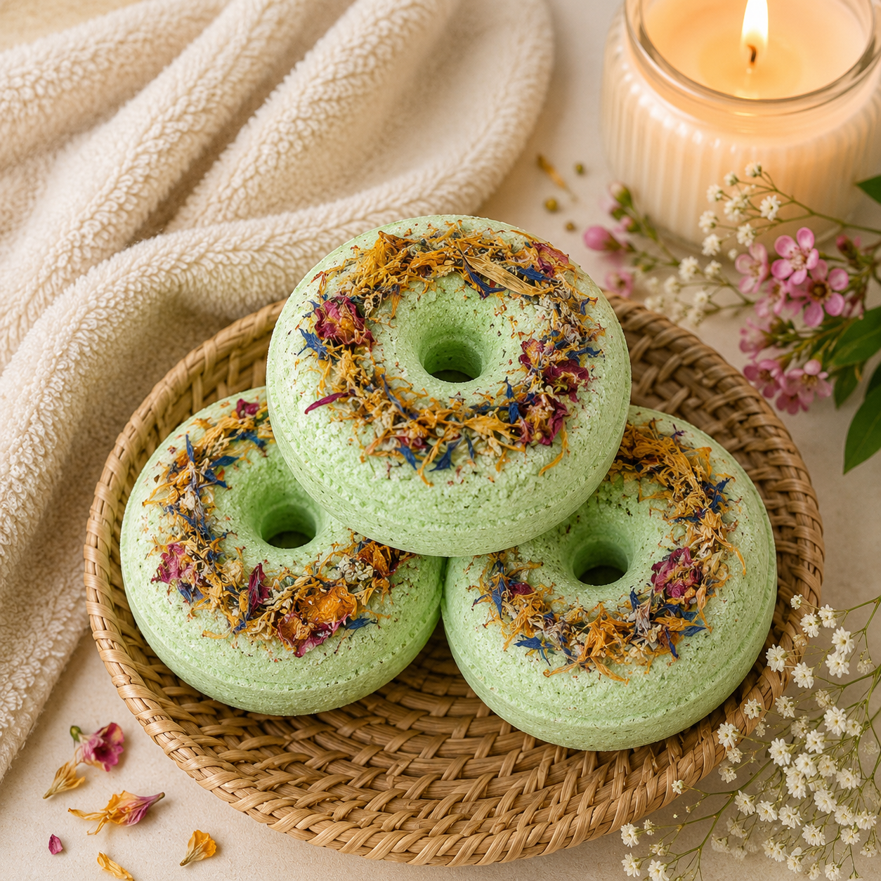 Spring Floral Scented Bath Bomb | Fruity Floral Bath Fizzies