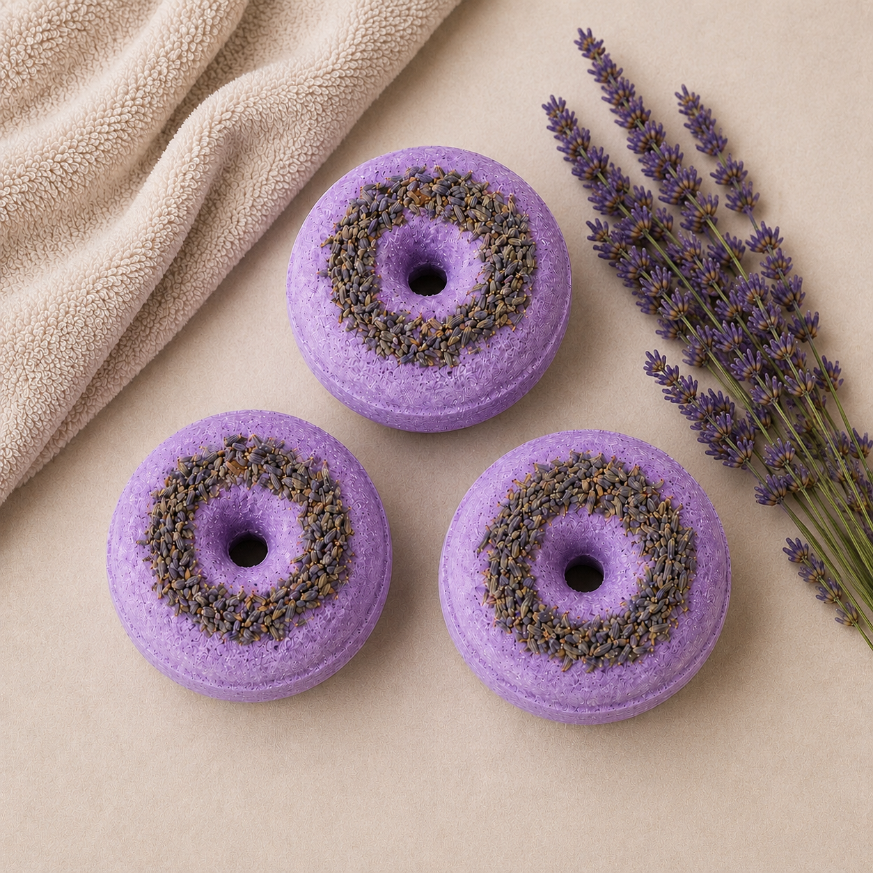 Lavender Scented Bath Bombs | Relaxing Bath Fizzies
