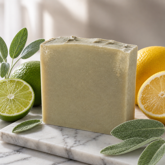 Citrus & Sage Artisan Soap| citrus and cleary sage scent | handmade by Cottonwood Soap Company, Hilton Head Island, SC