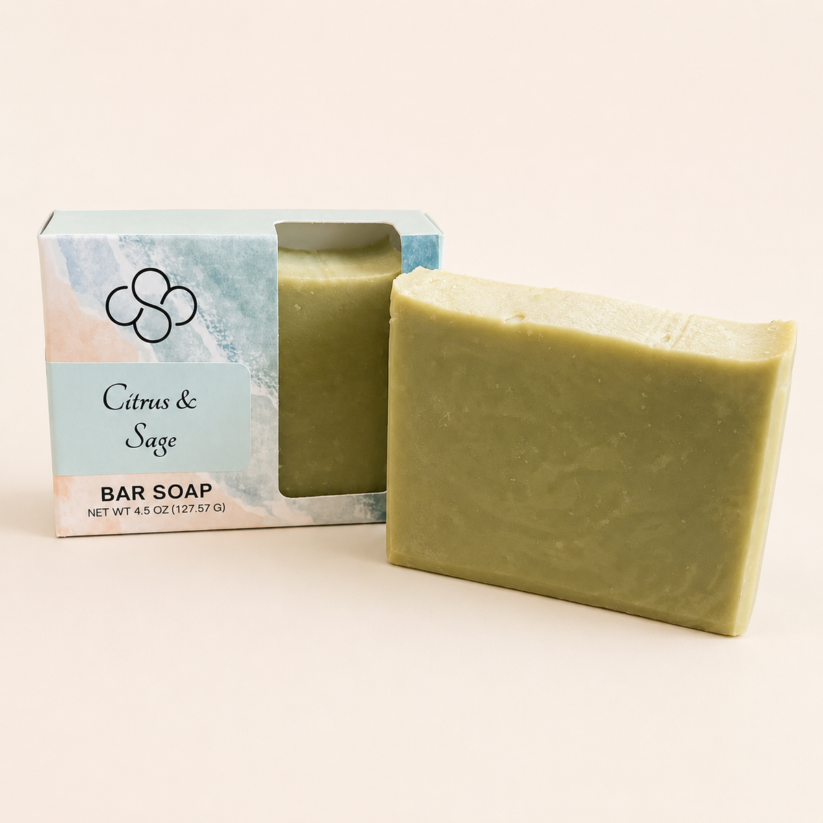 Citrus & Sage Artisan Soap| citrus and cleary sage scent | handmade by Cottonwood Soap Company, Hilton Head Island, SC