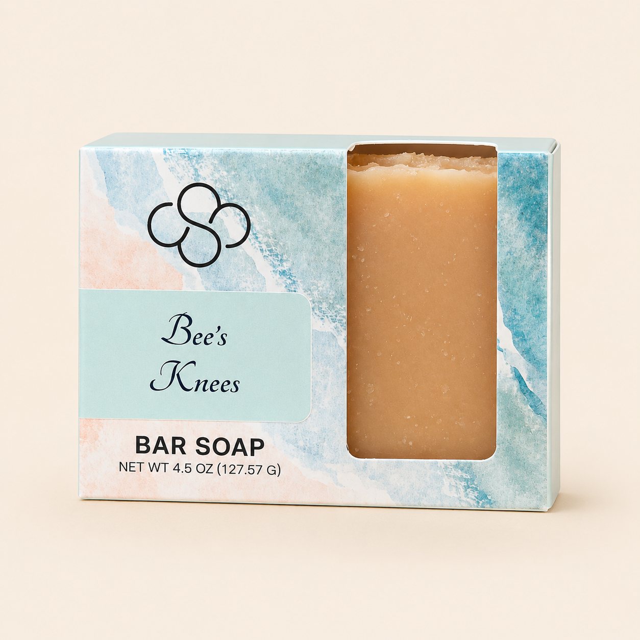 Bee’s Knees- oatmeal, milk, and honey scented handmade soap by Cottonwood Soap Company.