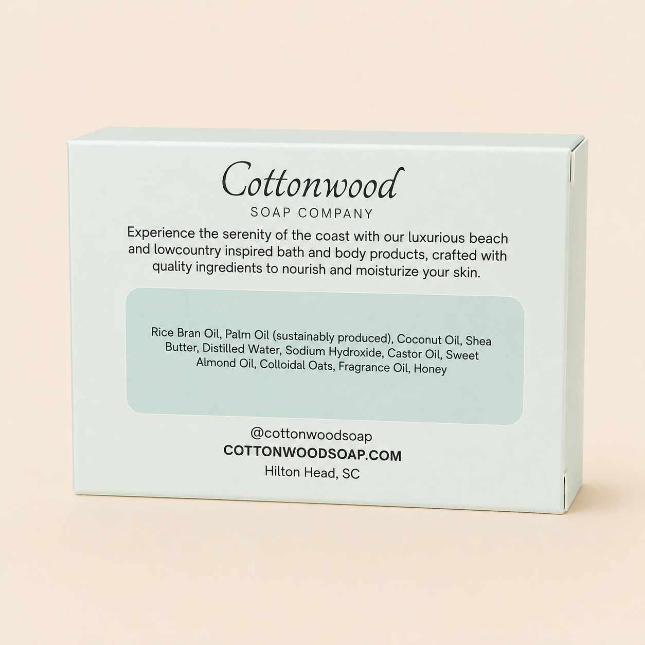 Bee’s Knees- oatmeal, milk and honey scented handmade soap by Cottonwood Soap Company.