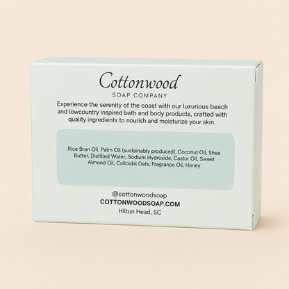 Bee’s Knees- oatmeal, milk and honey scented handmade soap by Cottonwood Soap Company.