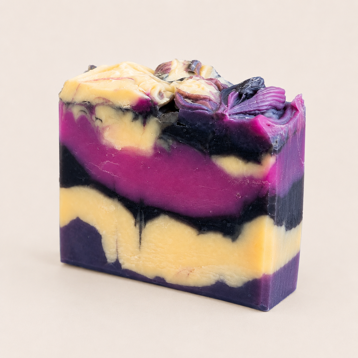 Bluffton Bubbles- black raspberry and vanilla scented handmade soap by Cottonwood Soap Company, Hilton Head Island, SC