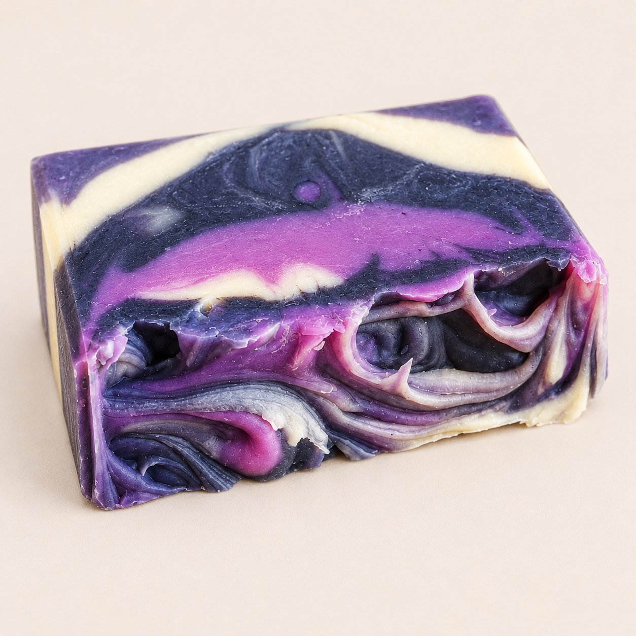 Bluffton Bubbles- black raspberry and vanilla scented handmade soap by Cottonwood Soap Company, Hilton Head Island, SC
