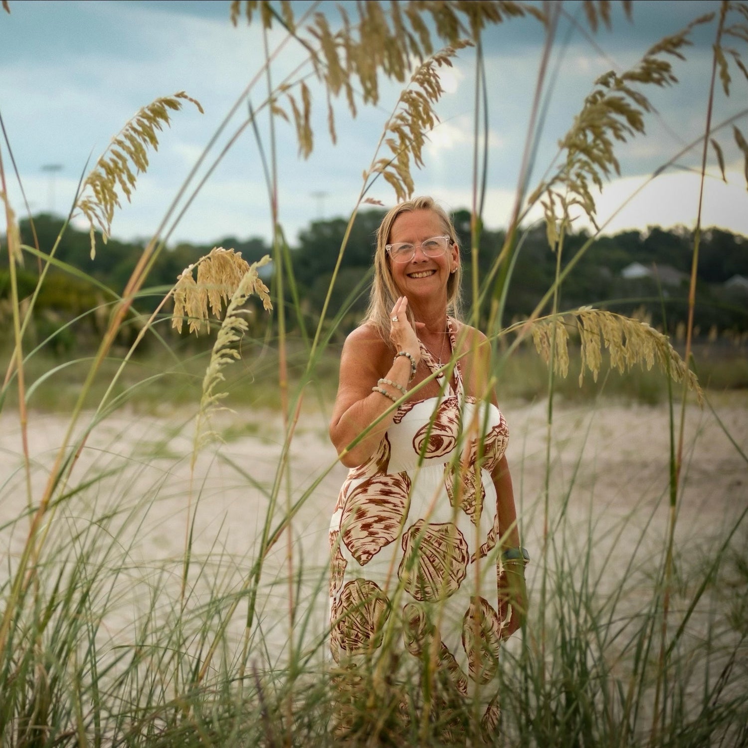 An image of Colleen Laux, Founder of Cottonwood Soap Company taken on Hilton Head Island, SC