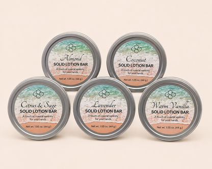 Solid Lotion Bars handcrafted by Cottonwood Soap Company, Hilton Head Island, SC