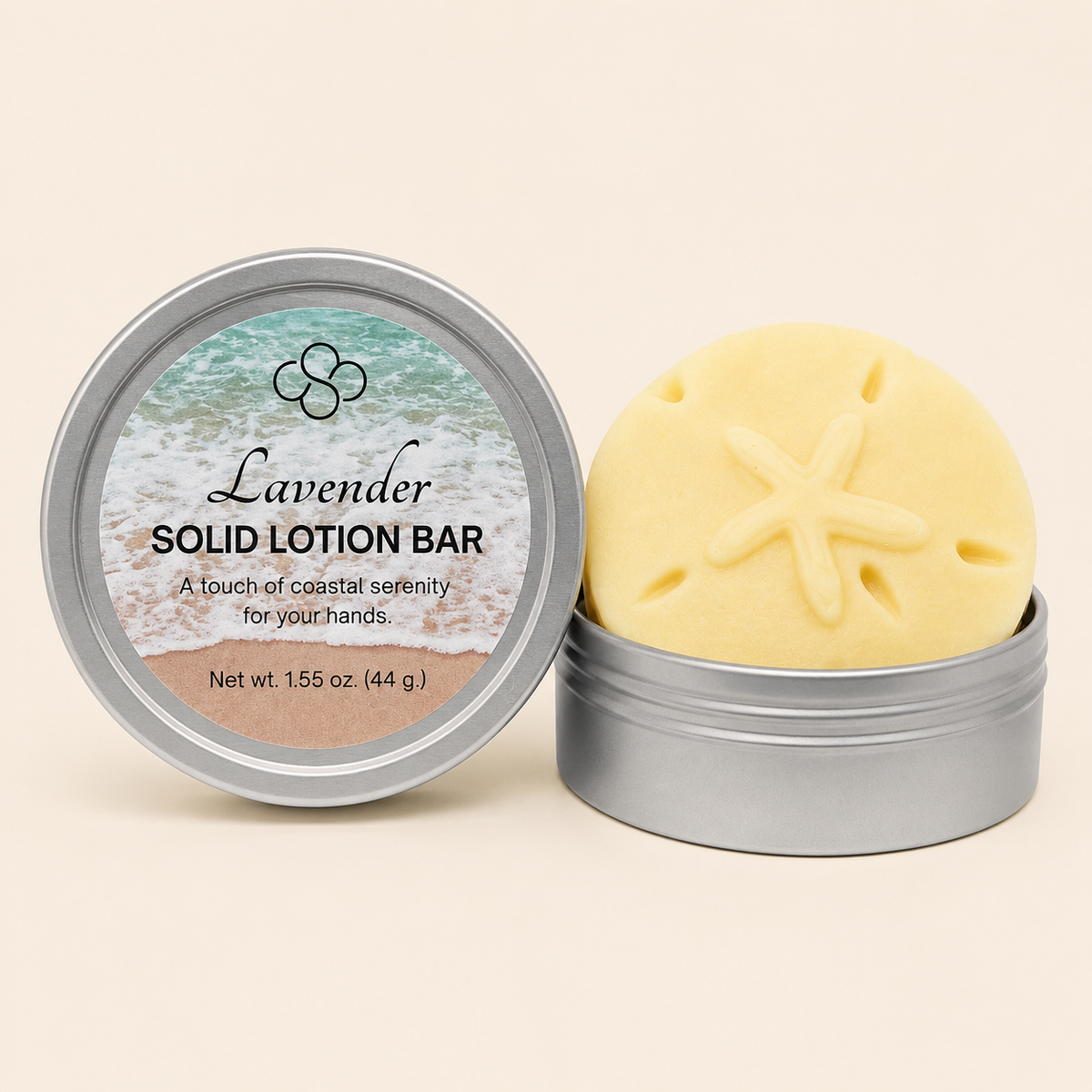 Lavender scented Solid Lotion Bar handcrafted by Cottonwood Soap Company Hilton Head Island, SC