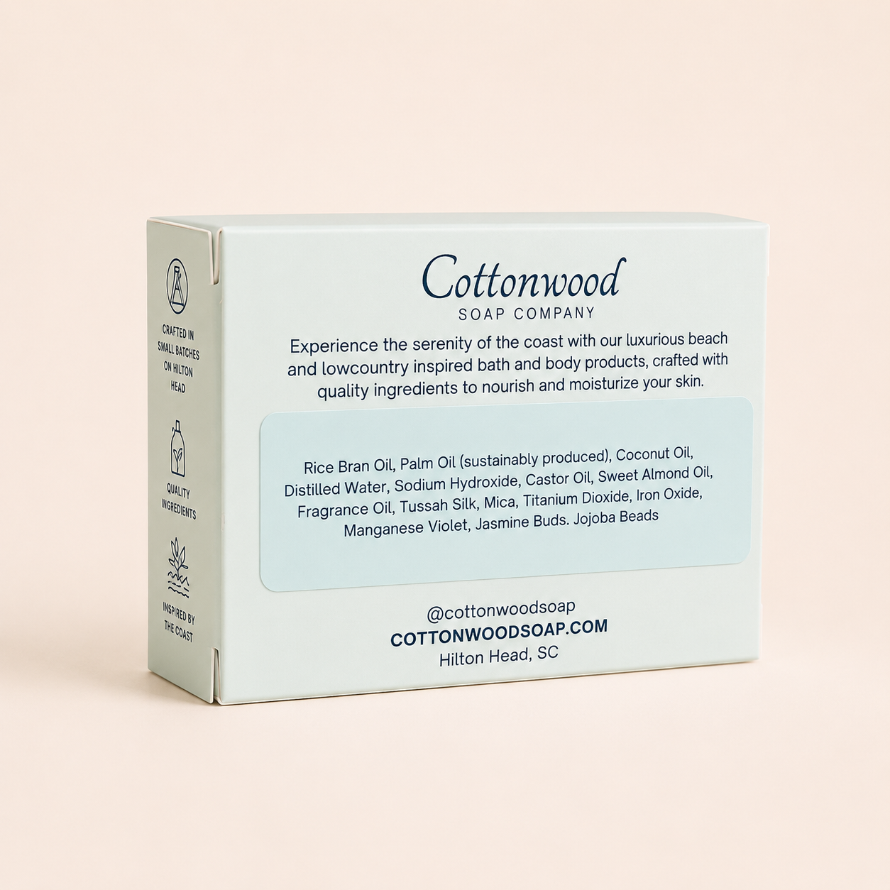 Georgia Peach- peach scented soap, handmade by Cottonwood Soap Company, Hilton Head Island, SC