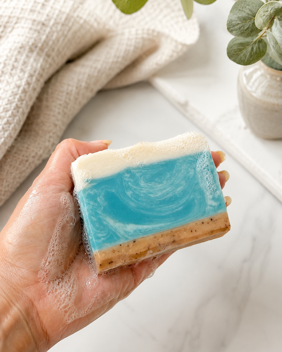 Hilton Head Beach Artisan Soap- tropical scented, coastal inspired, handmade by Cottonwood Soap Company, Hilton Head Island, SC.