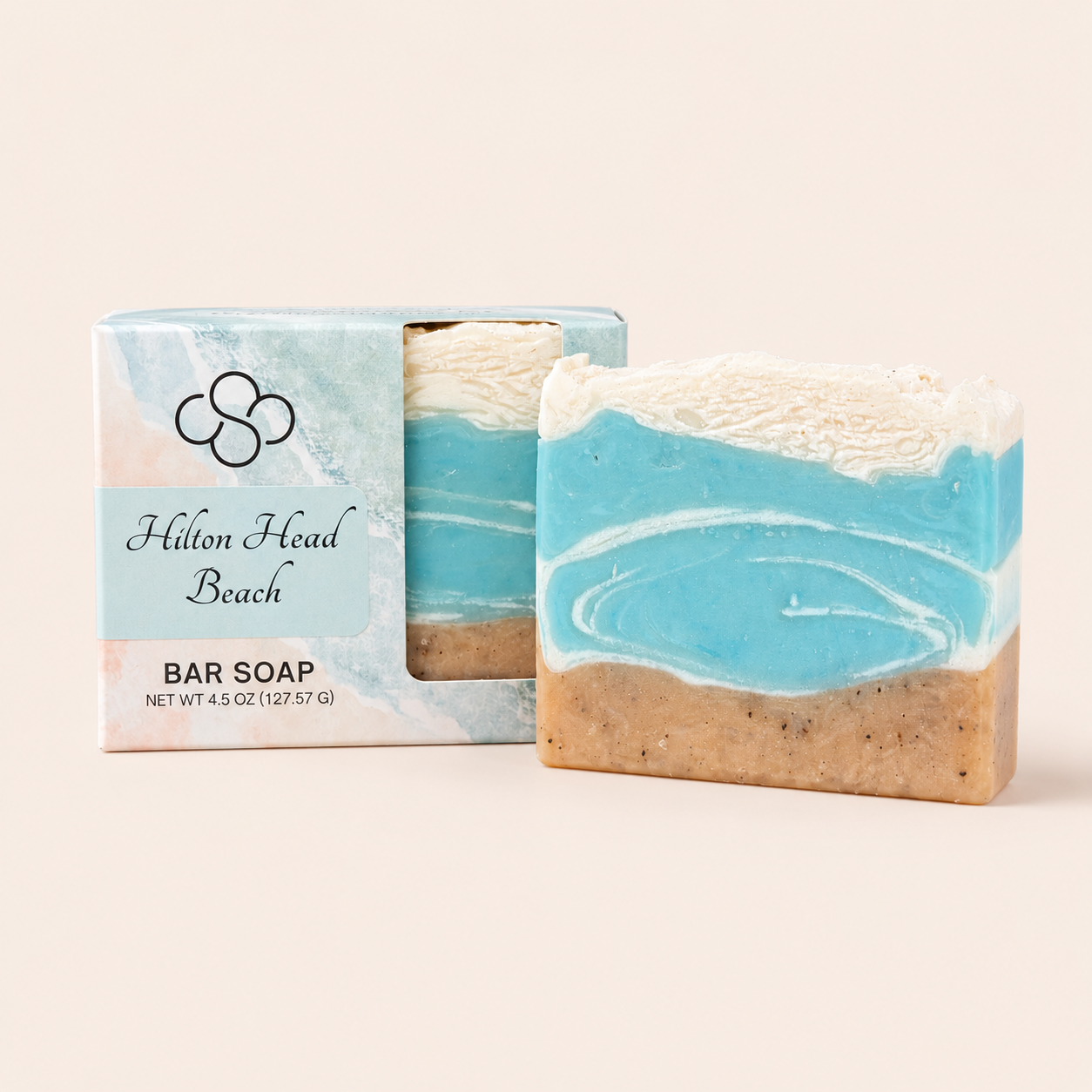 Hilton Head Beach Artisan Soap- tropical scented, coastal inspired, handmade by Cottonwood Soap Company, Hilton Head Island, SC.
