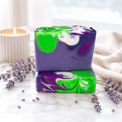 Lavender Lagoon- lavender scented soap handmade by Cottonwood Soap Company, Hilton Head Island, SC