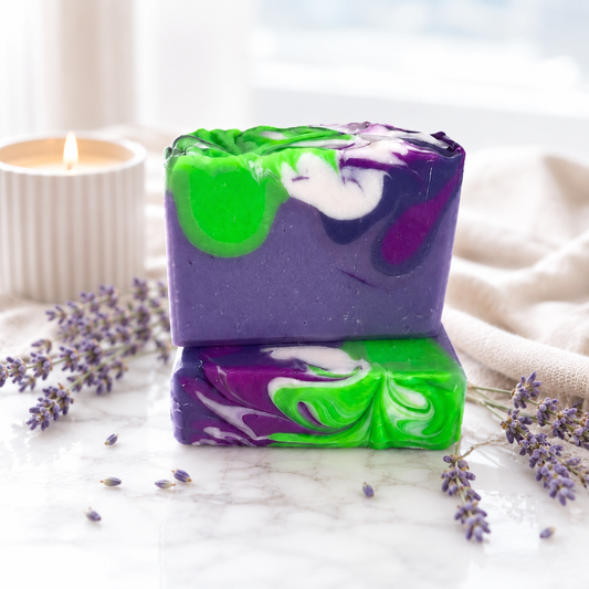 Lavender Lagoon- lavender scented soap handmade by Cottonwood Soap Company, Hilton Head Island, SC