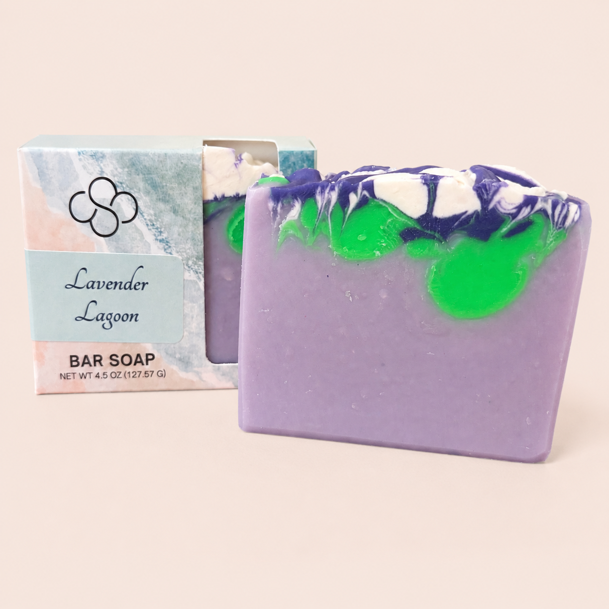 Lavender Lagoon- lavender scented soap handmade by Cottonwood Soap Company, Hilton Head Island, SC