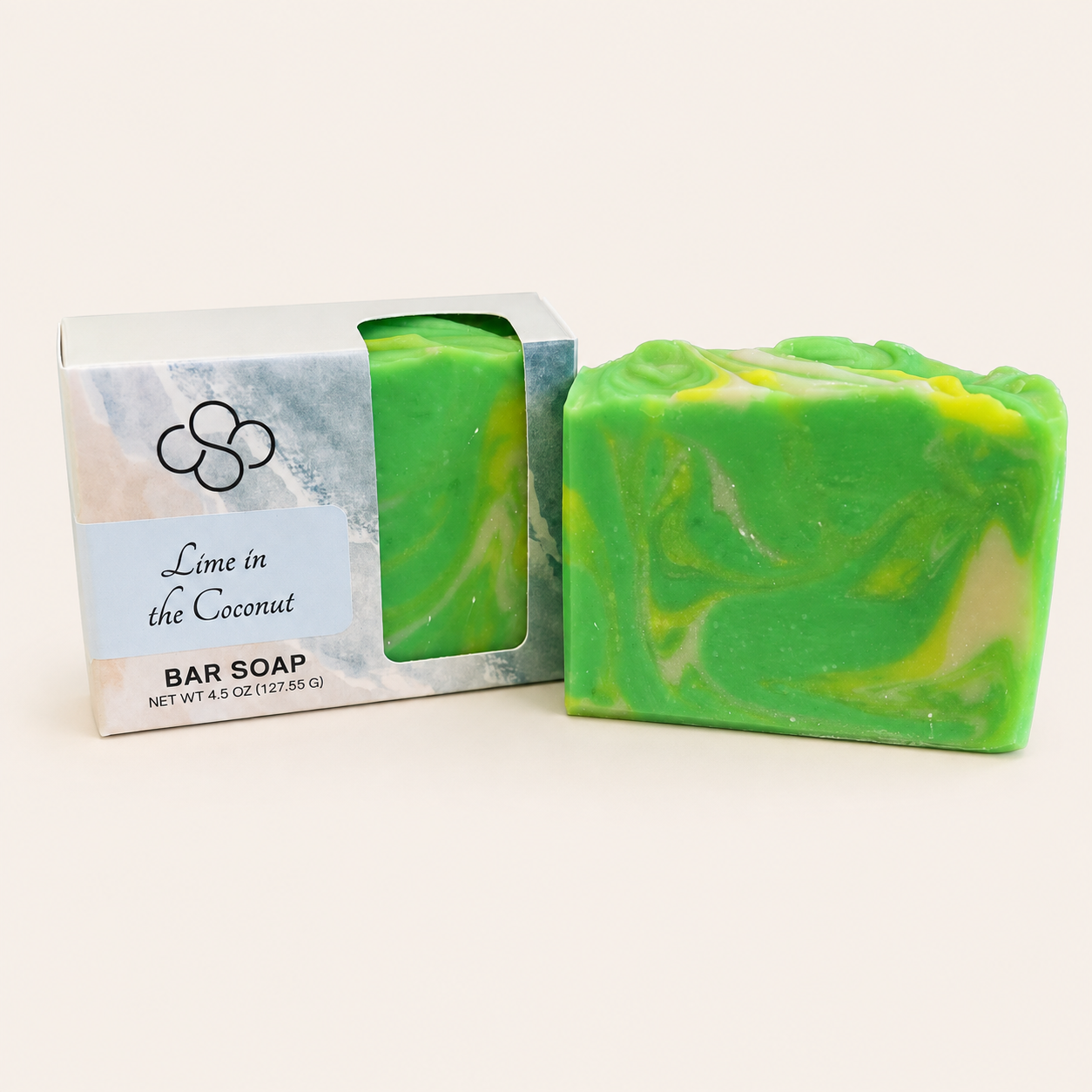 Lime in the Coconut, coconut lime verbena scented bar soap, handmade on Hilton Head Island, SC