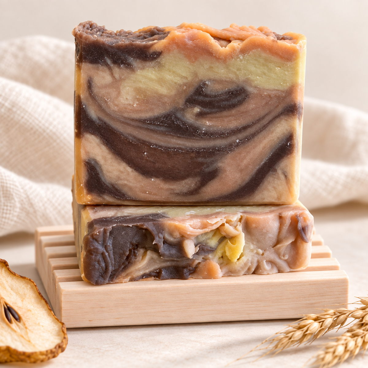 Lowcountry Harvest, fall scented soap, handmade by Cottonwood Soap Company, Hilton Head Island, SC