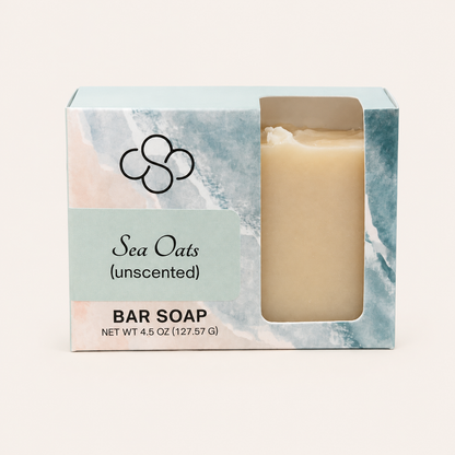 Sea Oats unscented bar soap, handcrafted by Cottonwood Soap Company on Hilton Head Island, SC