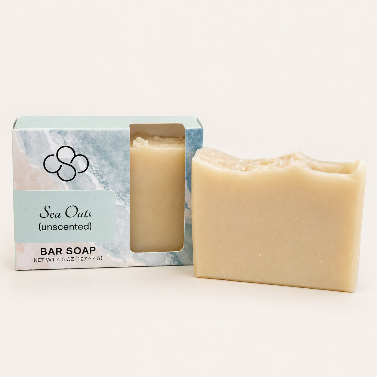Sea Oats unscented bar soap, handcrafted by Cottonwood Soap Company on Hilton Head Island, SC