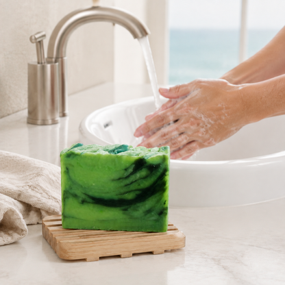 Sea Turtle artisan soap | cucumber, basil, and mint scent | handmade on Hilton Head Island, SC