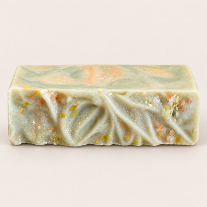 September Sunset, passion fruit scented bar soap handmade by Cottonwood Soap Company, Hilton Head Island, SC