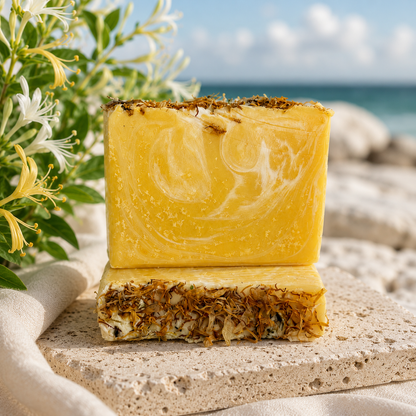 Sweet Daufuski, honeysuckle scented soap, Handmade by Cottonwood Soap Company, Hilton Head Island, SC