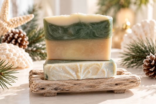 Whispering Pines, evergreen and vanilla scented soap, handmade by Cottonwood Soap Company, Hilton Head Island, SC