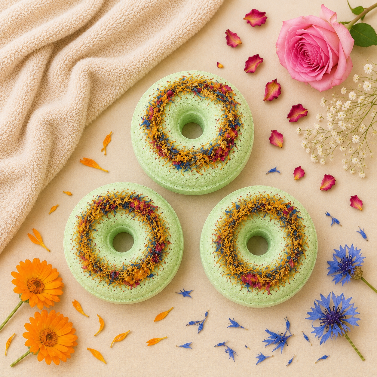 Spring Floral Scented Bath Bomb | Fruity Floral Bath Fizzies