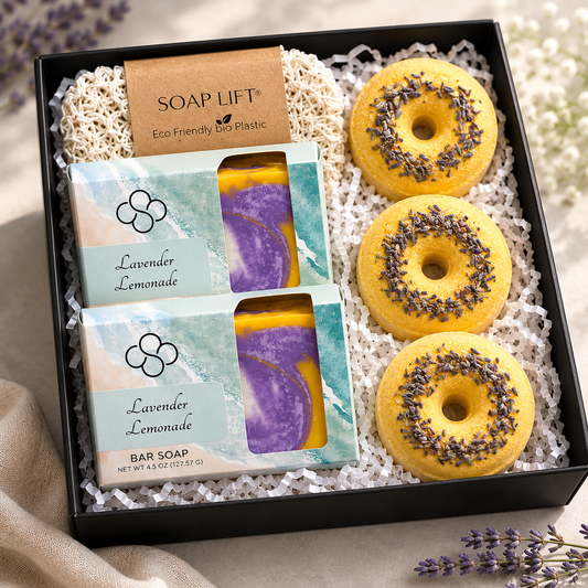 Lemon Lavender Gift Box – Artisan Soap & Bath Bomb Gift Set