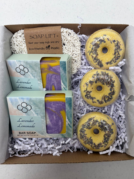 Lemon Lavender Gift Box – Artisan Soap & Bath Bomb Gift Set
