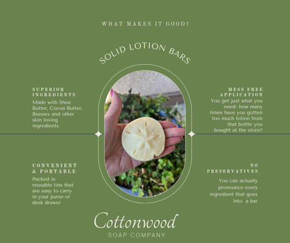 Solid Lotion Bars | Moisturizing Hand & Body Lotions